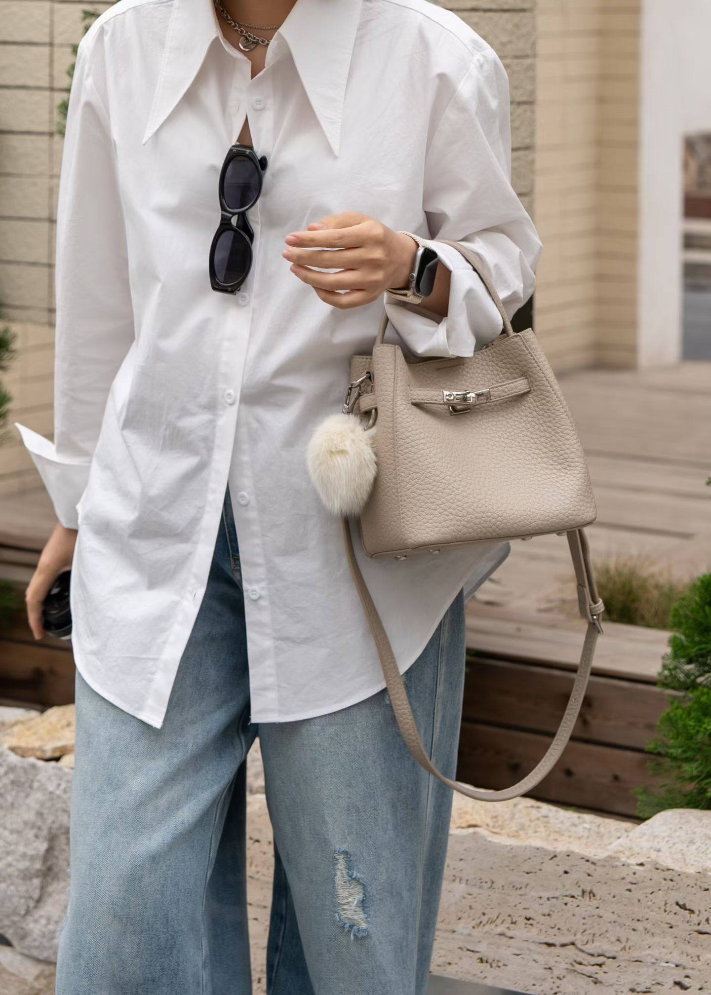 2026新款荔枝纹菜篮子包单肩斜挎腋下包水桶包通勤时尚女包,淘宝优惠券,粉丝福利购,淘宝优惠卷