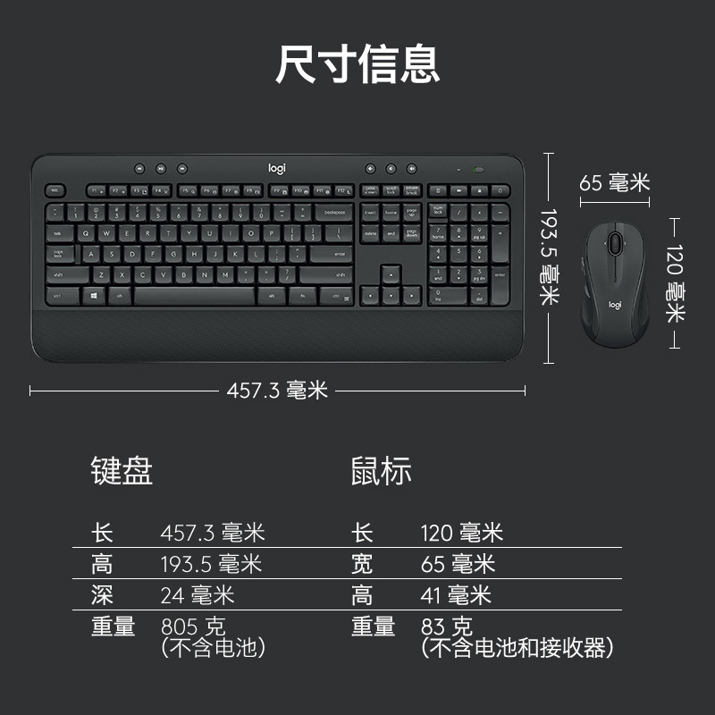 Logitech MK545 Wireless Keyboard and Mouse Set