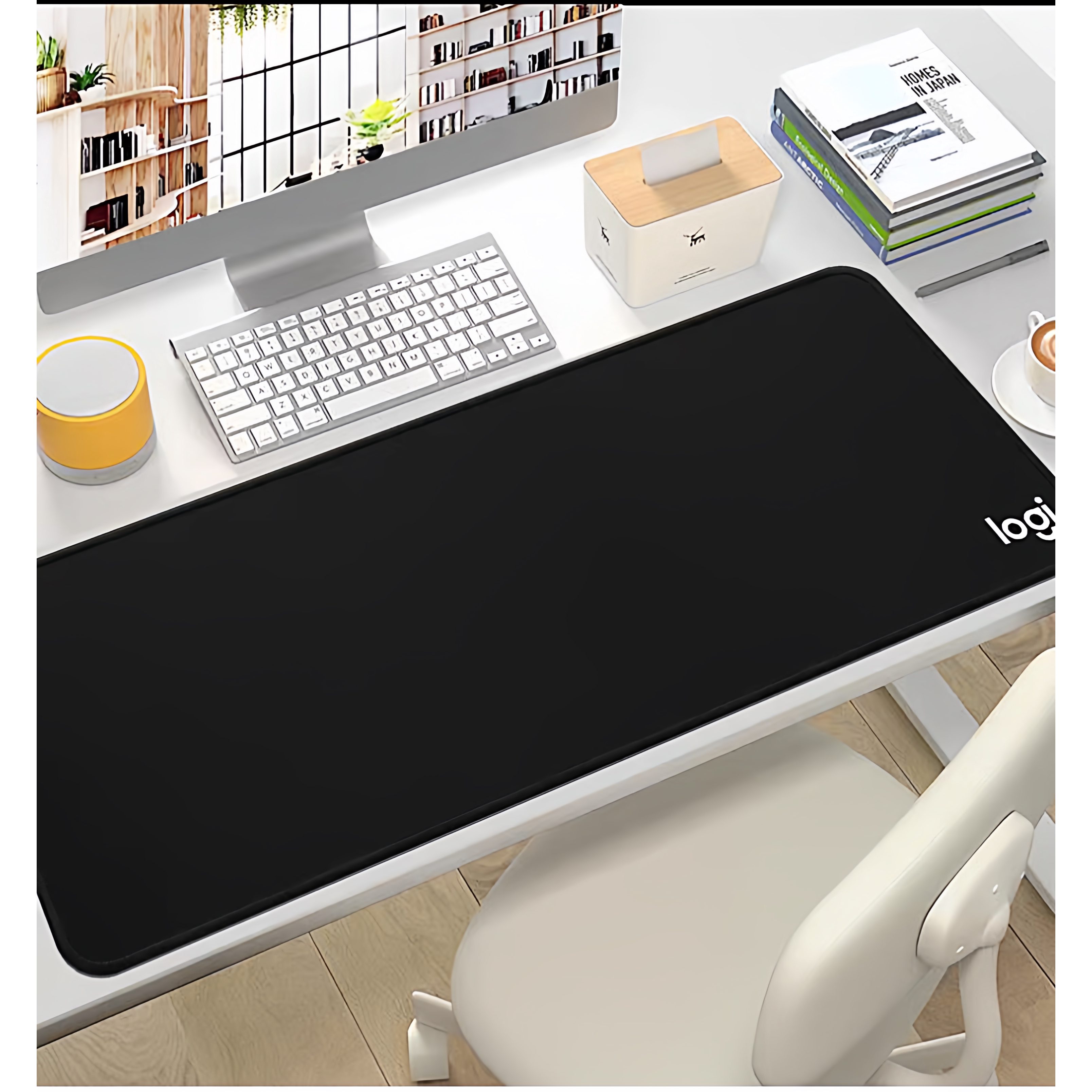 罗技鼠标垫超大加厚细面锁边男生FPS电竟游戏办公键盘垫电脑桌垫