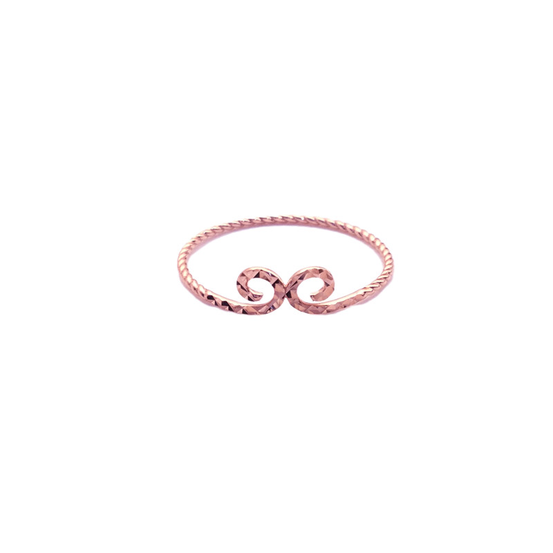 纯 紫金585紫金 14K玫瑰金彩金女紧箍咒戒指个性送礼精选款正品 - 图3