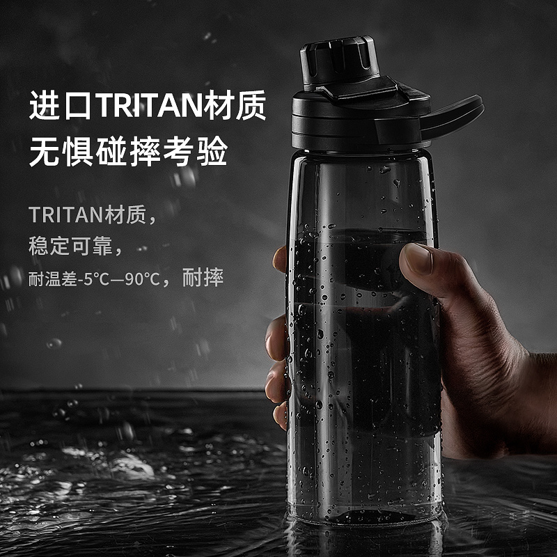 tritan运动水杯健身太空水壶大容量便携男女随手杯子塑料耐高温夏 - 图1