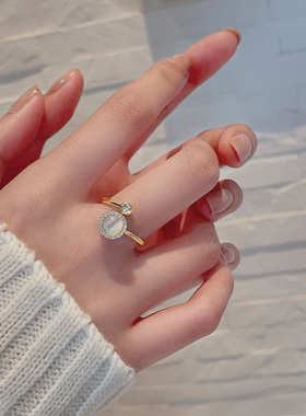 轻奢女合金/镀银日韩猫眼石