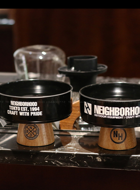 潮牌实木底座托盘客厅玄关小物件钥匙盘仿瓷收纳盘储物碗潮流摆件