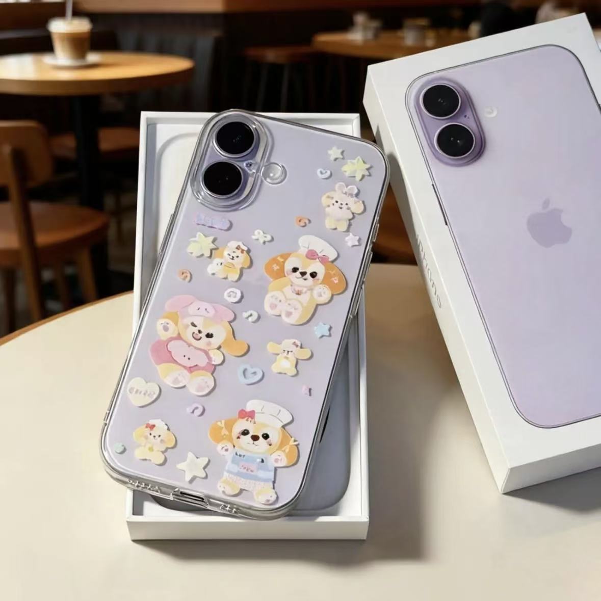 适用iphone17手机壳新款卡通苹果17pro高级感软壳ip17保护套16pro个性15/14防摔17pormax趣味可爱小熊插画 - 图2