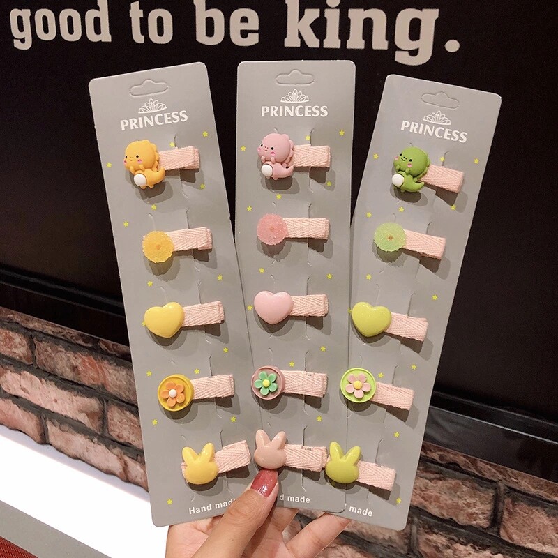 彩色儿童包布亚克力软陶可爱鸭嘴夹 朗诚贝尔发饰