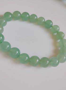 天然手链招财绿色珠子东陵玉单圈手串男女款五行补木10mm手链