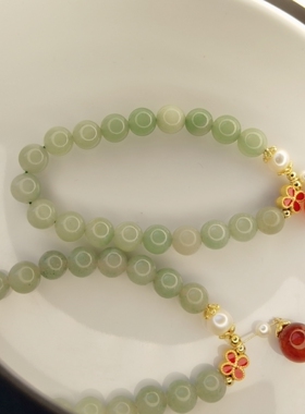 东陵玉霜冻料8mm珠子