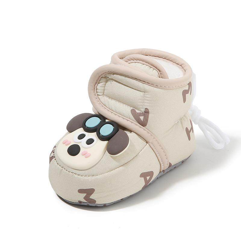 婴儿棉鞋秋冬加绒卡通公仔宝宝雪地靴保暖厚软底学步鞋0-1岁走路,淘宝优惠券,粉丝福利购,淘宝优惠卷