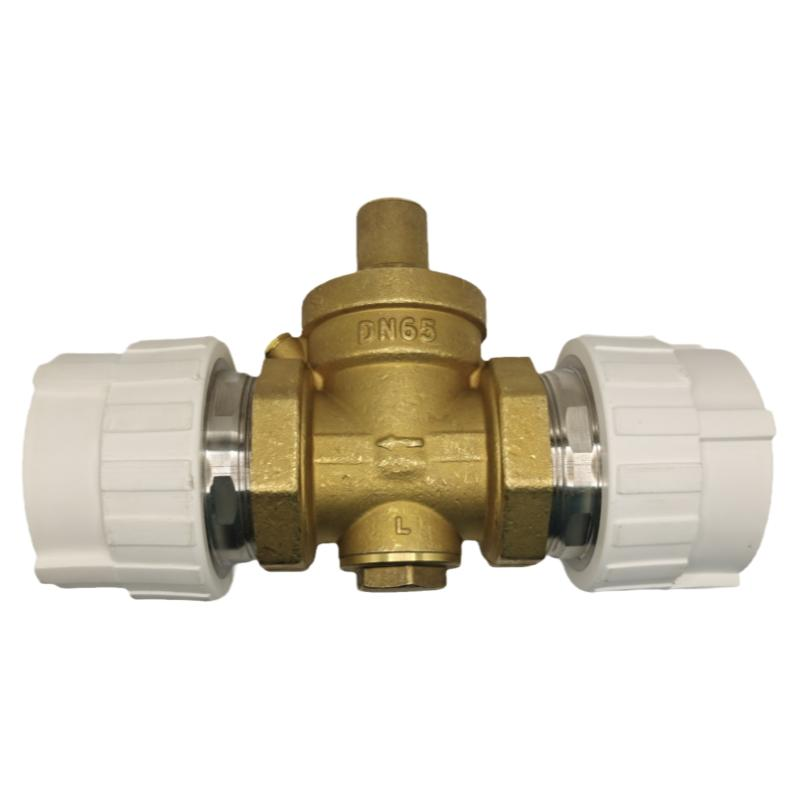 PPR减压阀PE减压阀63 75 90 110 4寸双热熔黄铜减压阀  自来水 - 图3