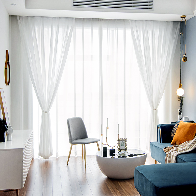 窗帘纱帘窗纱现代简约轻奢飘窗阳台客厅卧室透光白色纱帘2025新款 - 图3