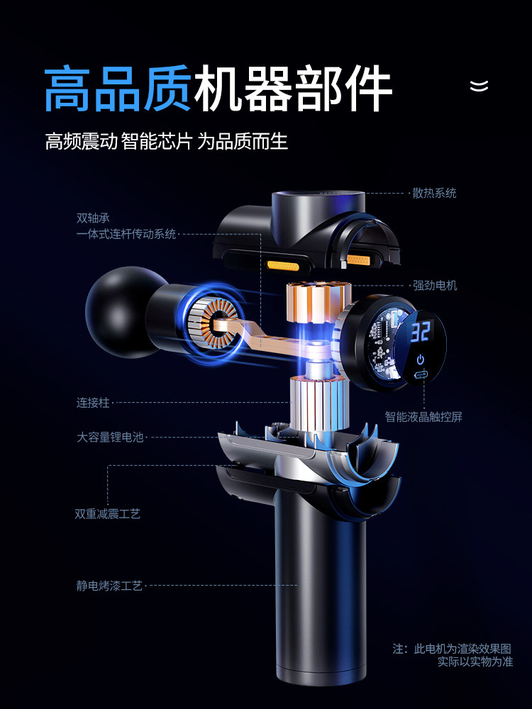 筋膜枪肌肉放松电动按摩器仪女生用小腿高频震动专业级迷你肌膜抢_虎窝淘