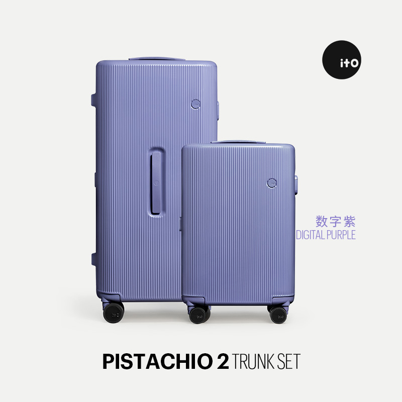 「新品」ITO PISTACHIO 2 STRIPED TRUNK SET 行李箱旅行箱拉杆箱 - 图1