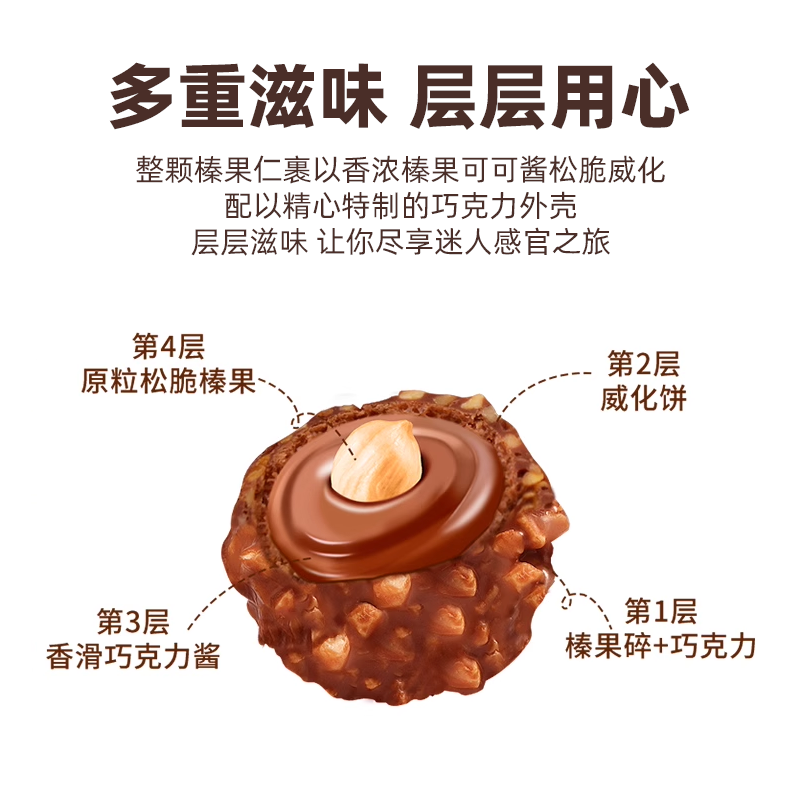 费列罗榛果巧克力七夕情人节高档礼盒送老婆女友妈妈礼物生日礼品