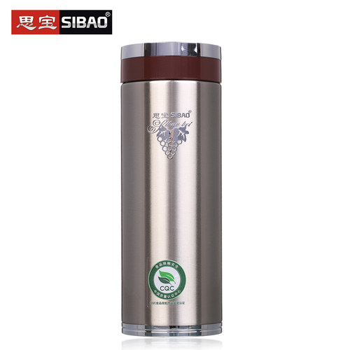 思宝保温杯男晨光C直身真空304保温杯车载水杯女商务高档保暖水杯 - 图0