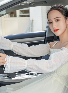 夏季防晒袖套女长款棉麻夏天薄款