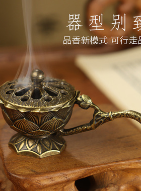清木子居熏香炉无粘粉小祥云盘香