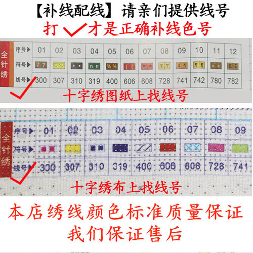 十字绣的线配线补线缺线dmc644线号棉线丝线手工刺绣线花鞋垫衣服 - 图1