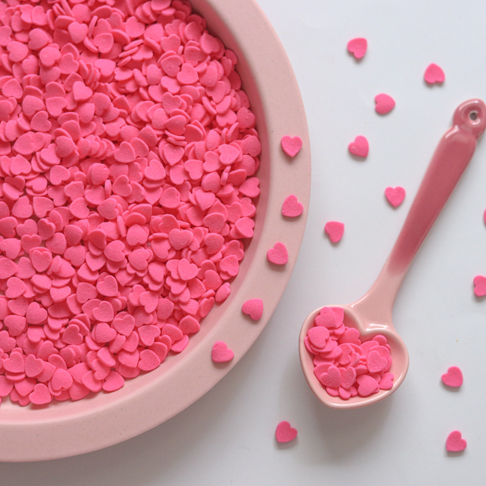 情人节 粉红玫红爱心心形糖片糖珠 520杯子蛋糕生日告白甜品装饰,淘宝优惠券,粉丝福利购,淘宝优惠卷