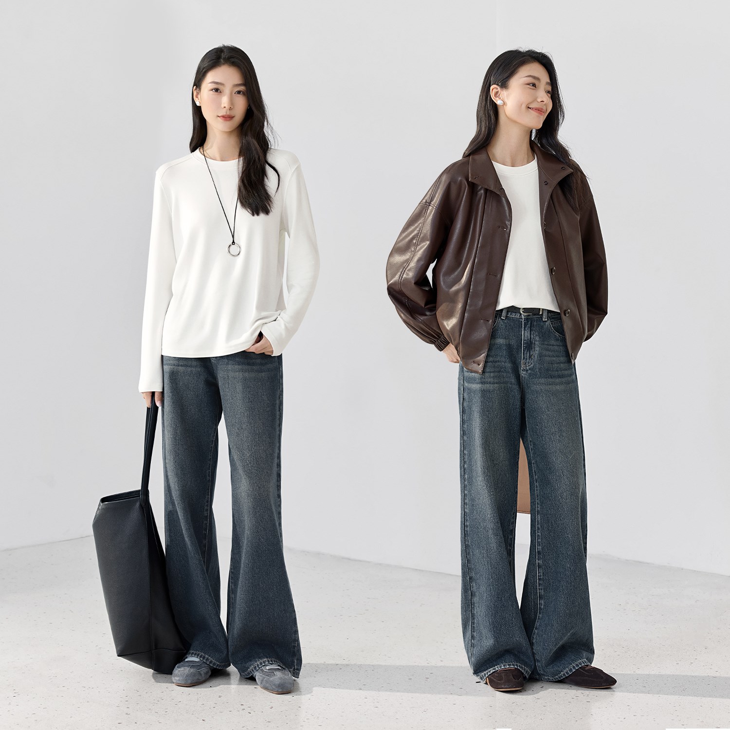 【会员8折】IHIMI海谧秋冬叠穿打底衫T恤女冬季亲肤软糯针织上衣 - 图0