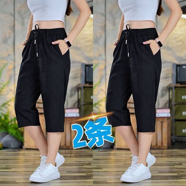 2026 Summer New Men's Multi-Pocket Cropped Pants stretch Tall and Slim Thin breathable Ice Silk Shorts Casual Shorts