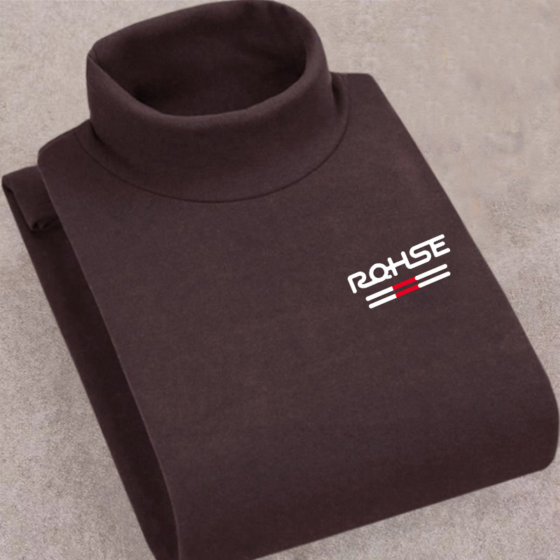 Clearance pickup double-sided German velvet plus velvet thickened autumn and winter long-sleeved T-shirt men's sweatshirt high collar warm knitted base layer