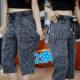 2026 Summer New Men's Multi-Pocket Cropped Pants stretch Tall and Slim Thin breathable Ice Silk Shorts Casual Shorts