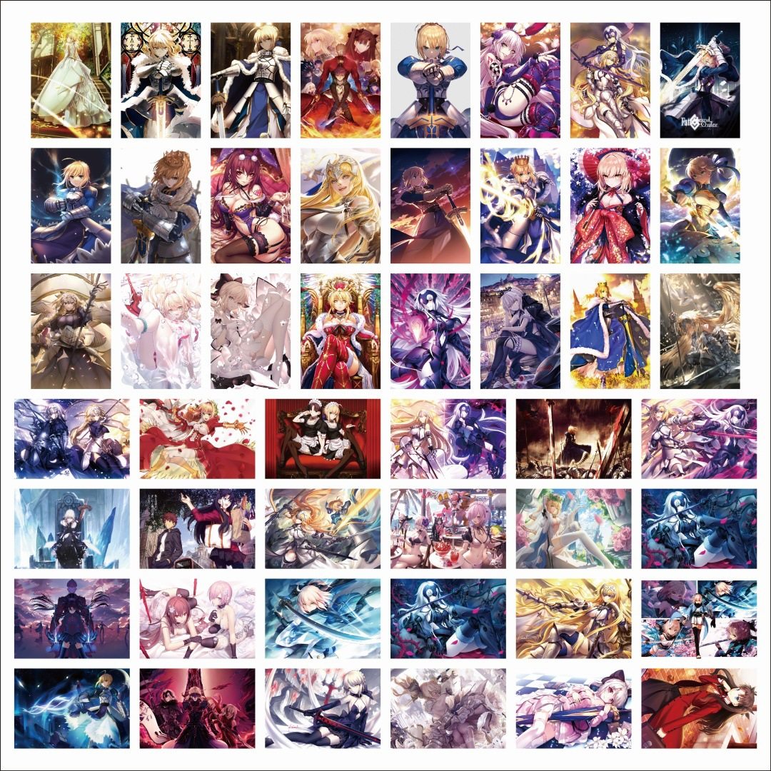 50张FATE贞德Saber/吾王花嫁笔记本滑板冰箱行李箱电瓶车吉他贴纸,淘宝优惠券,粉丝福利购,淘宝优惠卷