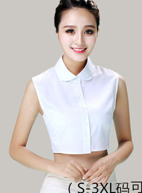 0子女衬衫黑白色夏季韩版雪假领