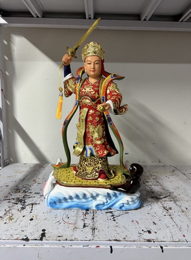 临水夫人陈靖姑神像送子娘娘木雕顺天圣母陈太后家用供奉摆件
