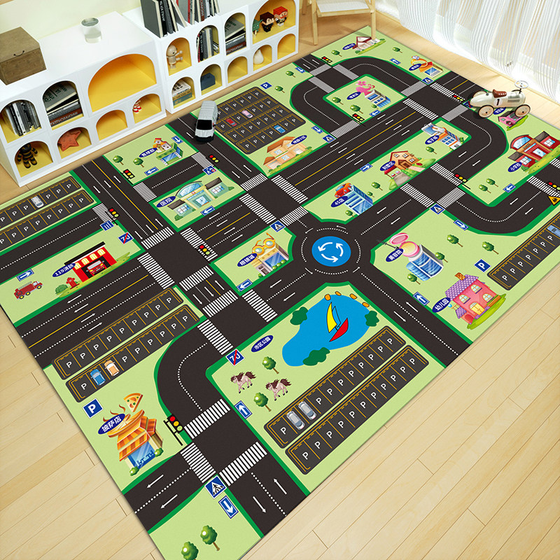 地垫停车场儿童爬行垫游戏赛道公路交通定制幼儿园客厅早教卧室地,淘宝优惠券,粉丝福利购,淘宝优惠卷