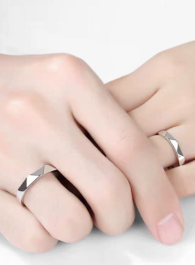 素圈结婚对戒仿真一对活口男女情侣婚戒婚礼现场仪式用假戒指道具