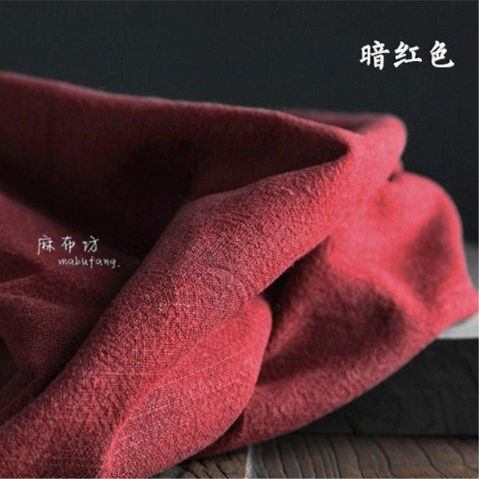 麻布坊秋冬加厚加密砂洗竹节棉麻布料复古风服装包包布每米500克,淘宝优惠券,粉丝福利购,淘宝优惠卷