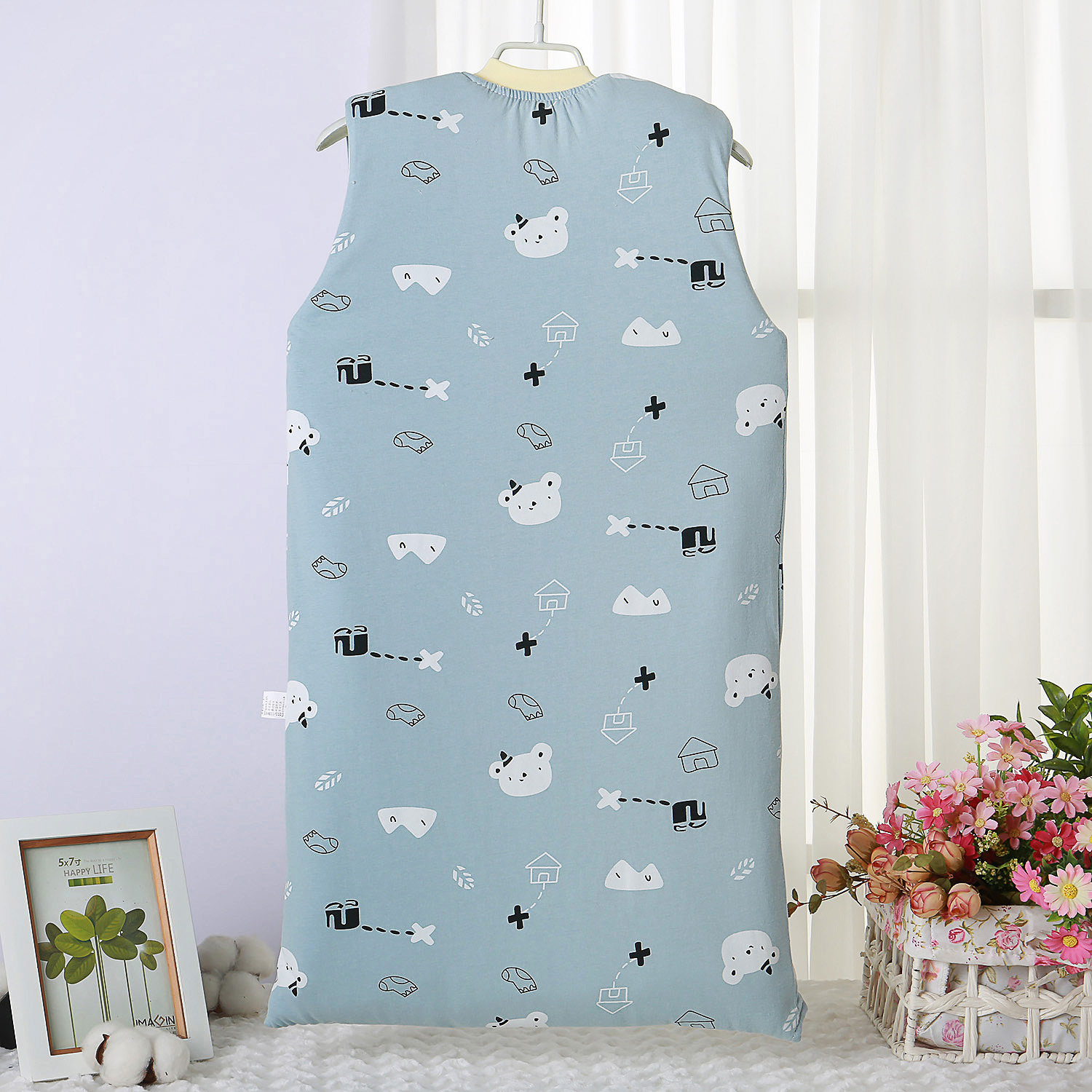 春秋薄棉婴儿睡袋纯棉无袖信封式防踢被一体无袖宝宝儿童保暖神器,淘宝优惠券,粉丝福利购,淘宝优惠卷