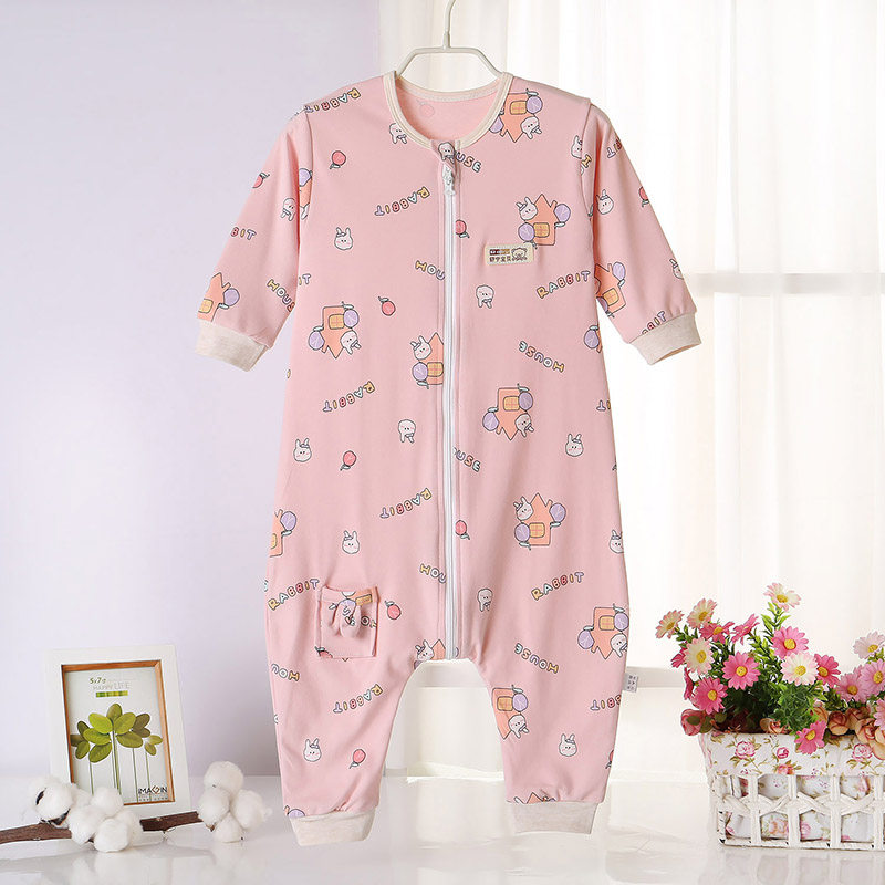 婴儿纯棉睡袋夏季保暖分腿防踢被空调房儿童春秋薄款宝宝连体睡衣,淘宝优惠券,粉丝福利购,淘宝优惠卷