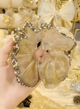 大肠发圈高弹力珍珠发绳