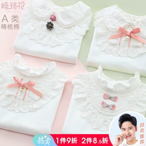 Приятная телу детская футболка, осенний хлопковый лонгслив, белая тонкая рубашка, в западном стиле, подходит для подростков