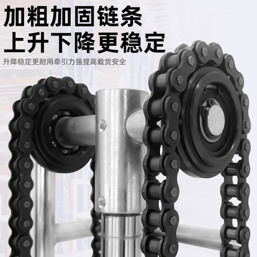 沪工小型堆高平台车升降车400KG/公斤手动电动液压行李车微型叉车 - 图2