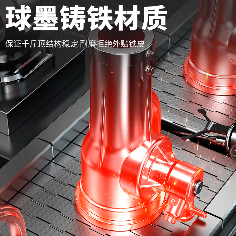 HUGO螺旋千斤顶机械式立顶手摇齿轮钢厂地铁5吨10吨3/50/32吨100T - 图2