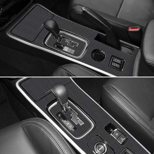 三菱欧蓝德改装碳纤维内饰中控排挡档位面板贴纸膜汽车专用品大全 - 图0