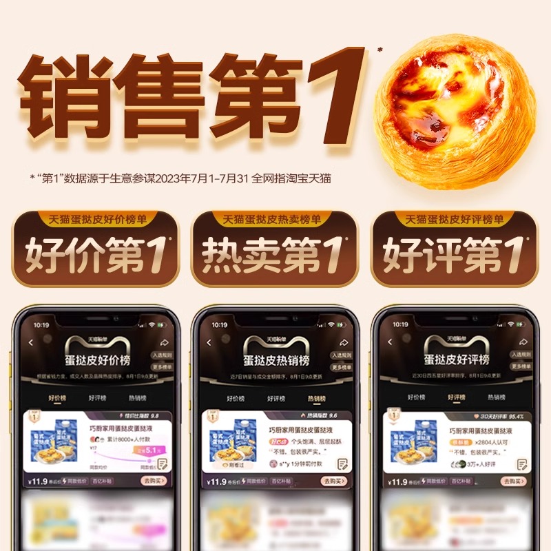 尚巧厨葡式蛋挞皮液30个家庭装材料套餐带锡纸家用烘焙官方旗舰店