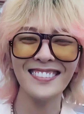 INS权志龙GD同款欧美风黄色大框男女百搭太阳眼镜墨镜夏季新款潮