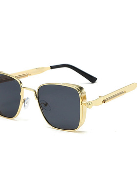 复古方框蒸汽朋克气质眼镜太阳镜sunglass欧美嘻哈个性墨镜男