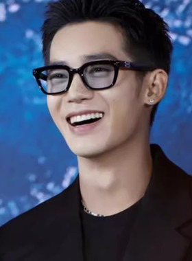 浅色墨镜女高级感2025新款秦霄贤于适同款蓝色太阳镜男女同款眼镜