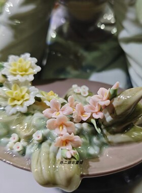 西班牙产Lladro雅致日本系列瓷花淑女瓷偶家居装饰摆件中古1990年