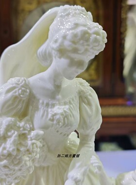 英国产Royal worcester精骨瓷Wedding Day立体浮雕瓷偶限量1993年