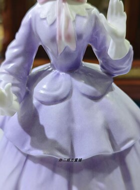 英国原产Royal Worcester精骨瓷淑女瓷偶家居装饰摆件中古1978年