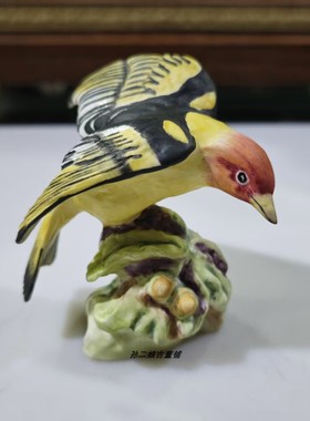 英国原产Royal Worcester骨瓷手工瓷雕各类小鸟动物瓷偶装饰摆件