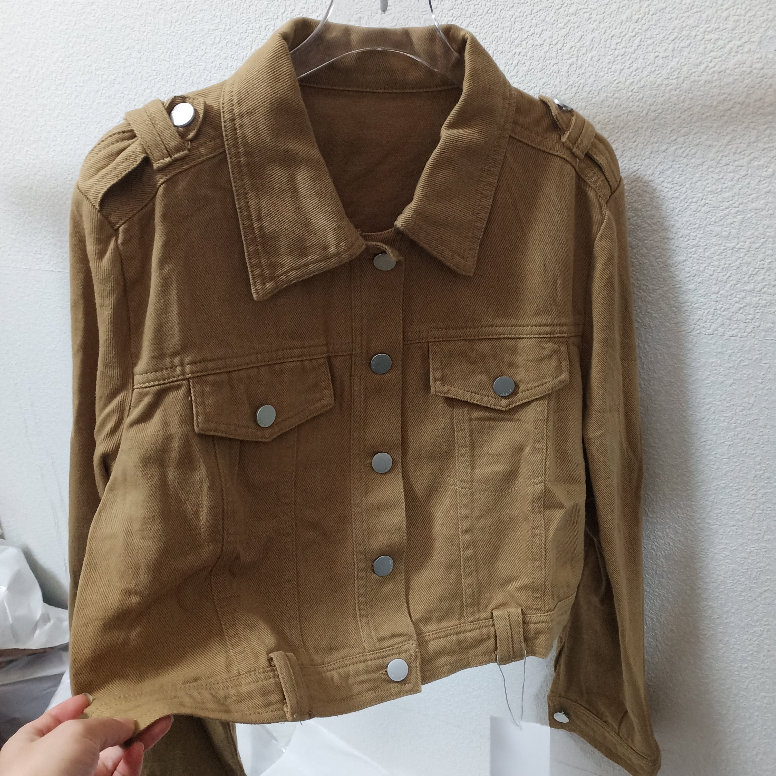 2026年春秋新款韩版时尚翻领长袖牛仔短款外套女休闲百搭外搭上衣,淘宝优惠券,粉丝福利购,淘宝优惠卷