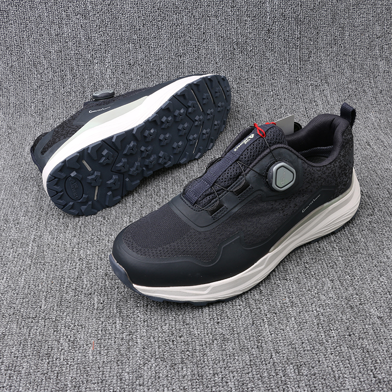 岩乐男士户外登山鞋休闲鞋跑步鞋防水轻便软壳面料自动锁扣四季款 - 图2