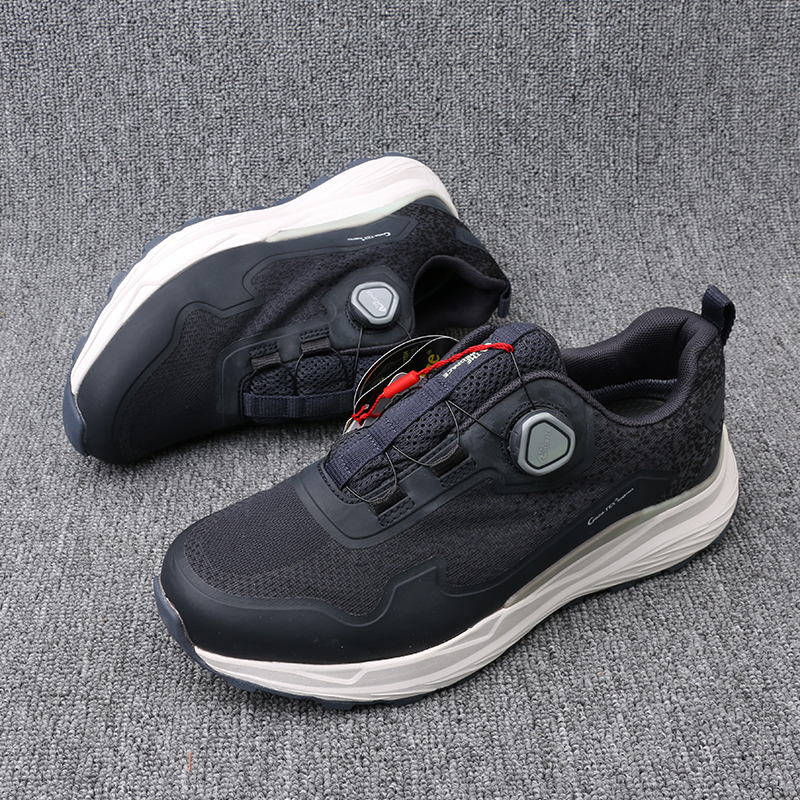 岩乐男士户外登山鞋休闲鞋跑步鞋防水轻便软壳面料自动锁扣四季款 - 图0